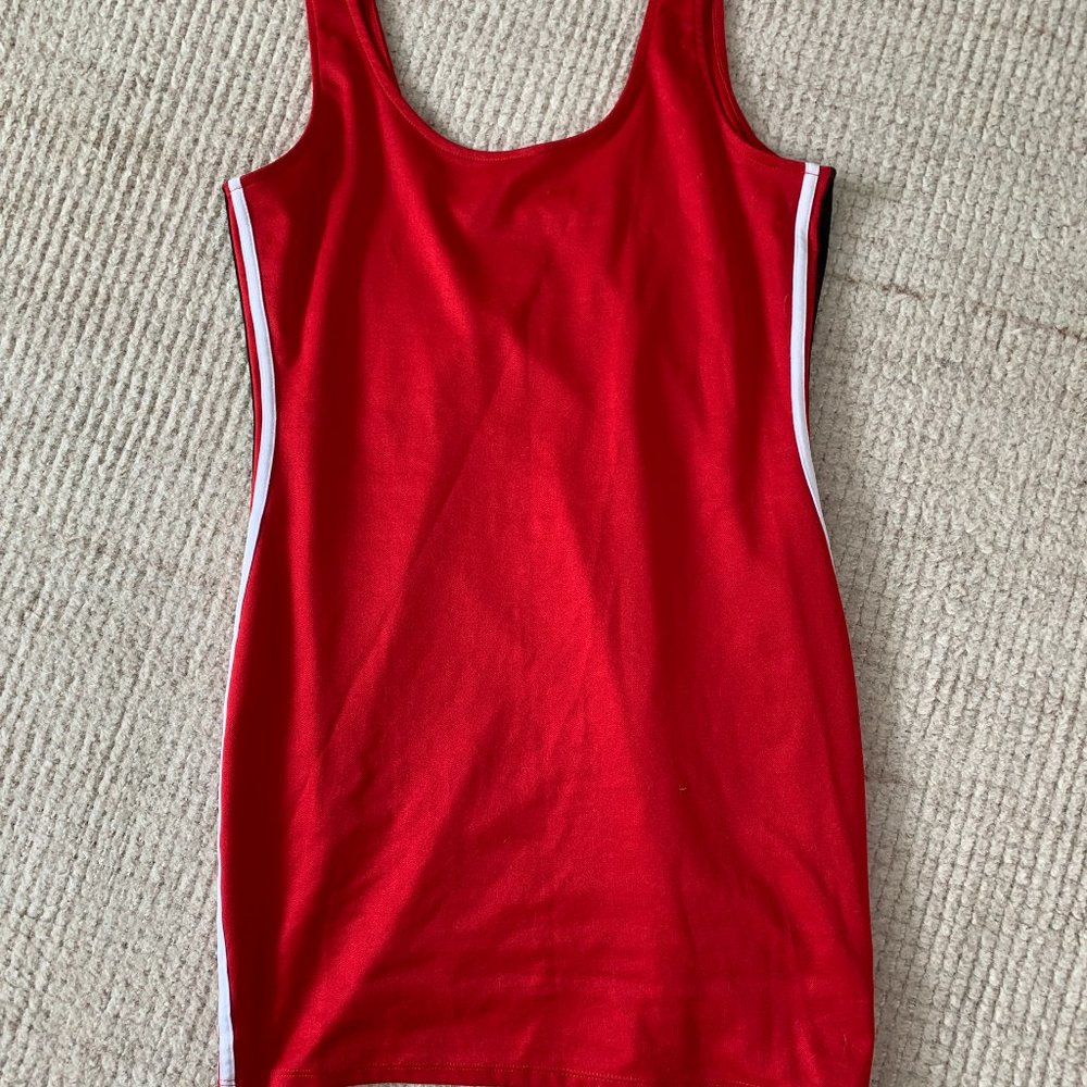 Red Tight Striped Dress
